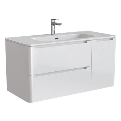 Тумба с раковиной Iddis Edifice 100 EDI10W1i95K подвесная, белая