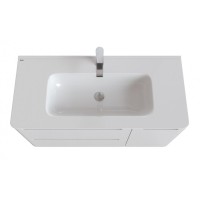 Тумба с раковиной Iddis Edifice 100 см подвесная, 2 ящика, 1 дверь, белый, EDI10WFi95K
