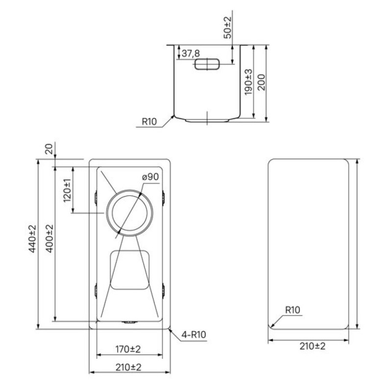 Мойка кухонная Iddis Edifice EDI21S0i77 21 см, сатин