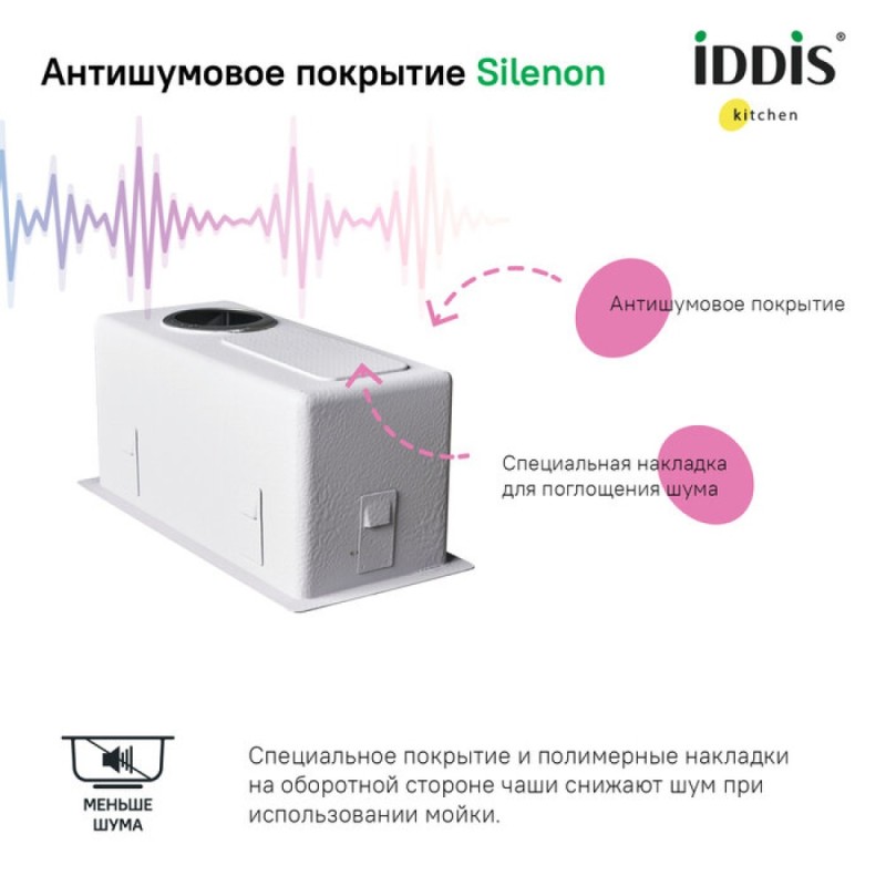 Мойка кухонная Iddis Edifice EDI21S0i77 21 см, сатин
