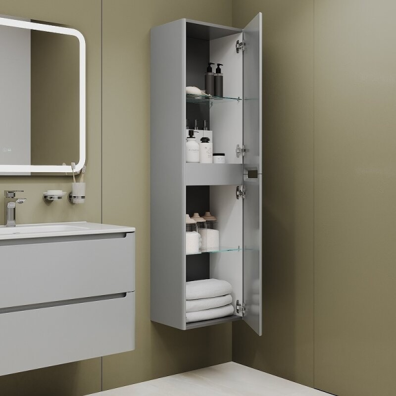 Пенал Iddis Edifice EDI40L0i97, 40 см, подвесной, светло-серый