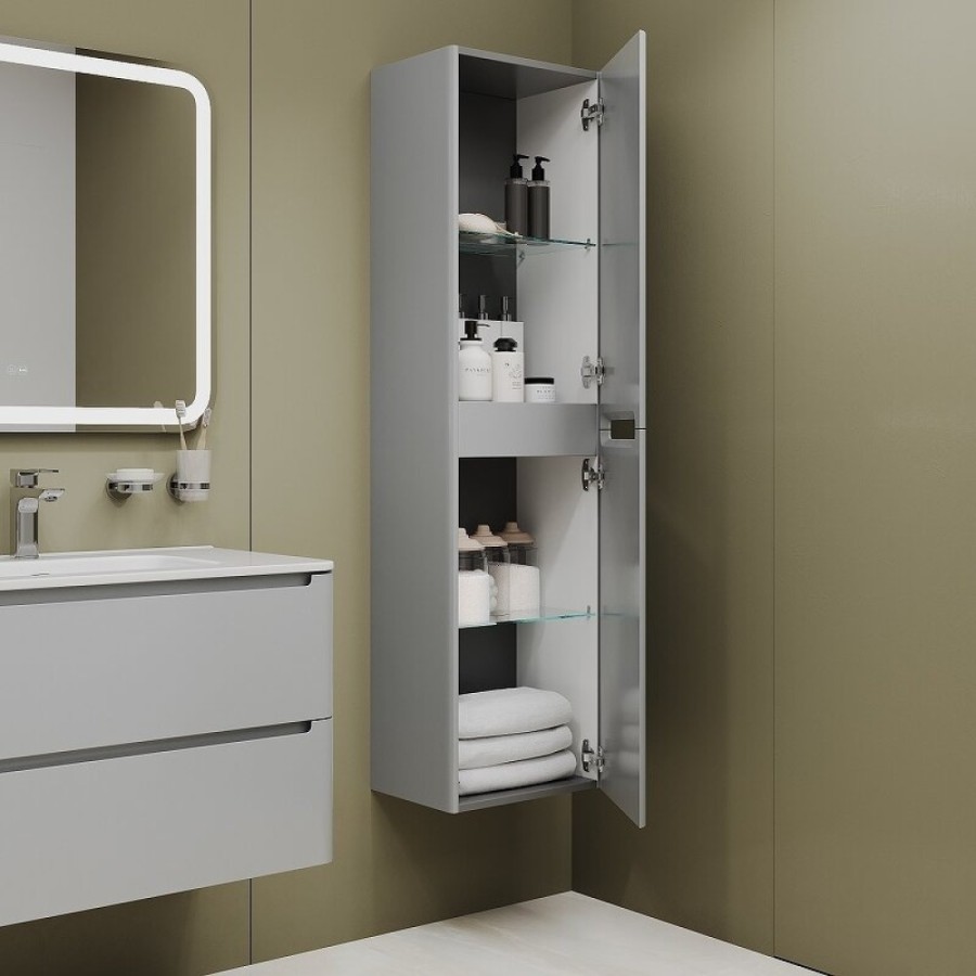 Пенал Iddis Edifice EDI40L0i97, 40 см, подвесной, светло-серый