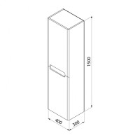 Пенал Iddis Edifice подвесной EDI40W0i97 40 см белый