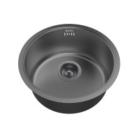Кухонная мойка Iddis Edifice EDI42G0i77, 42.5 см, нержавеющая сталь, графит матовый