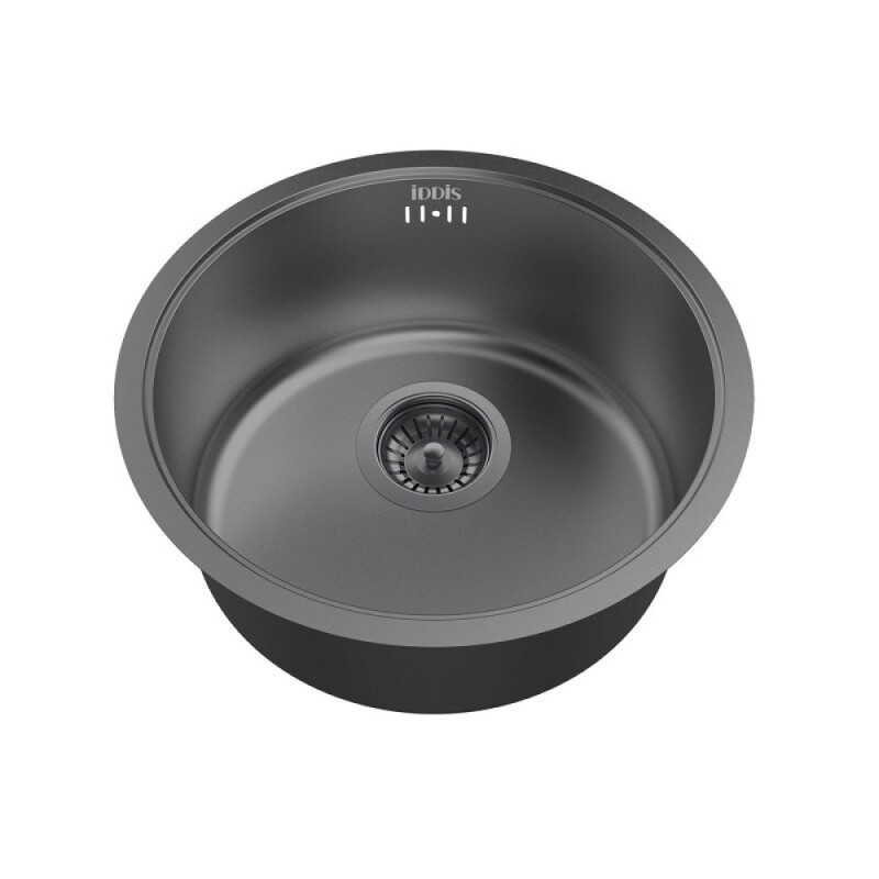 Кухонная мойка Iddis Edifice EDI42G0i77, 42.5 см, нержавеющая сталь, графит матовый