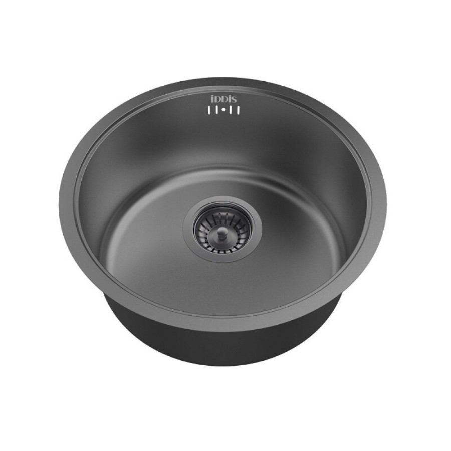 Кухонная мойка Iddis Edifice EDI42G0i77, 42.5 см, нержавеющая сталь, графит матовый
