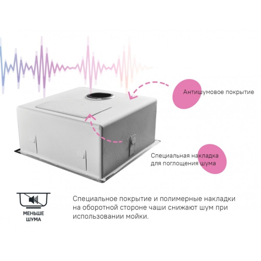 Мойка кухонная Iddis Edifice EDI44G0i77 44 см, 1 чаша, графит