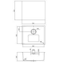 Кухонная мойка Iddis Edifice EDI54B0i77 54 x 44 x 20 см для подстольного монтажа, бронза