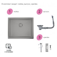 Мойка кухонная Iddis Edifice EDI54G0i77 54 см, 1 чаша, графит