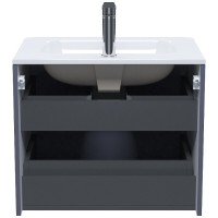Тумба с раковиной Iddis Edifice EDI60D0i95K, 60 см, подвесная, темно-серый