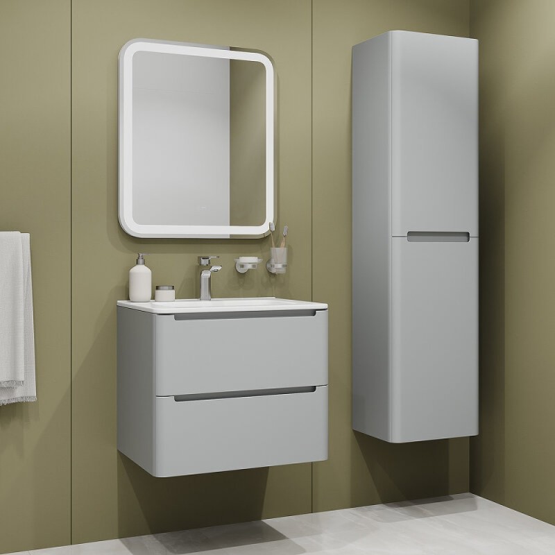 Тумба с раковиной Iddis Edifice EDI60L0i95K, 60 см, подвесная, светло-серый