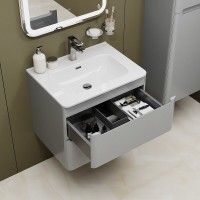 Тумба с раковиной Iddis Edifice EDI60L0i95K, 60 см, подвесная, светло-серый