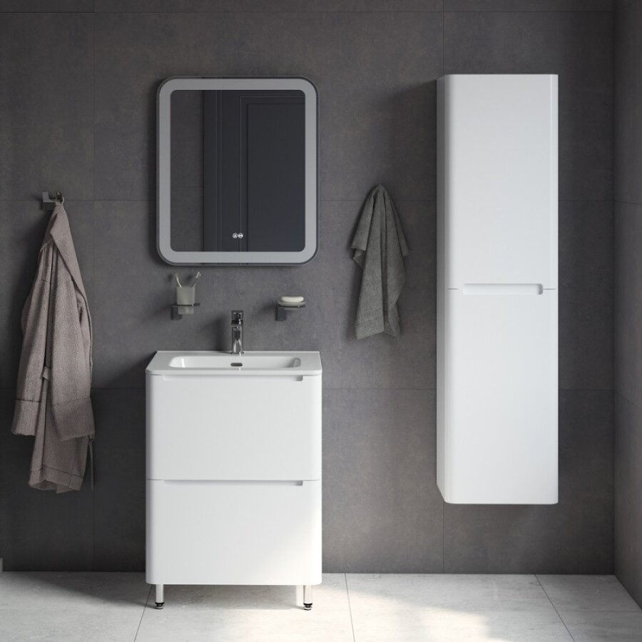 Тумба под раковину Iddis Edifice 60 см подвесная, 2 ящика, белый, EDI60WFi95