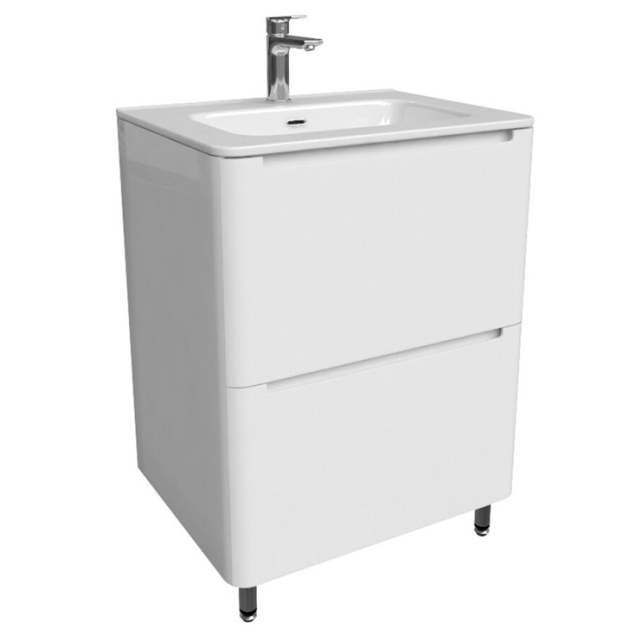 Тумба с раковиной Iddis Edifice 60 см подвесная, 2 ящика, белый, EDI60WFi95K