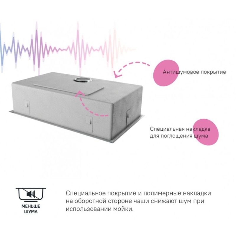 Мойка кухонная Iddis Edifice EDI74G0i77 74 см, 1 чаша, графит