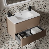 Тумба с раковиной Iddis Edifice EDI80C0i95K, 80 см, подвесная, капучино