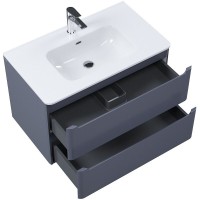 Тумба с раковиной Iddis Edifice EDI80D0i95K, 80 см, подвесная, темно-серый