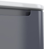 Тумба с раковиной Iddis Edifice EDI80D0i95K, 80 см, подвесная, темно-серый