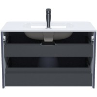 Тумба с раковиной Iddis Edifice EDI80D0i95K, 80 см, подвесная, темно-серый