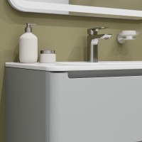 Тумба с раковиной Iddis Edifice EDI80L0i95K, 80 см, подвесная, светло-серый