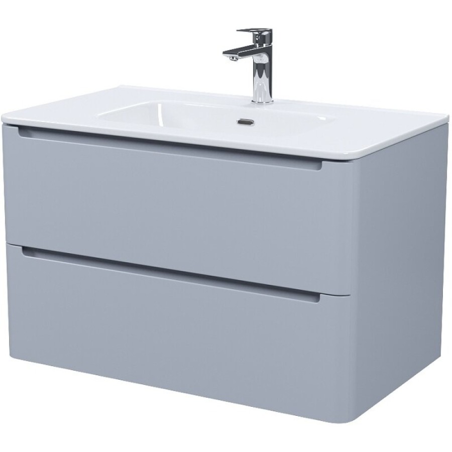 Тумба с раковиной Iddis Edifice EDI80L0i95K, 80 см, подвесная, светло-серый