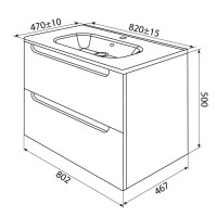 Тумба под раковину Iddis Edifice 80 см подвесная, белый, EDI80W0i95