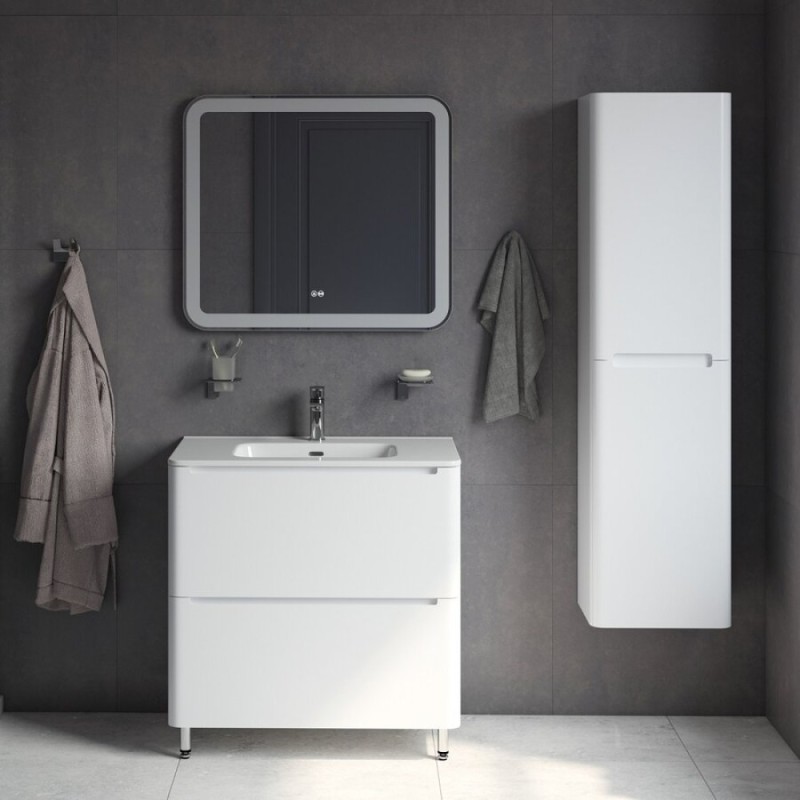 Тумба под раковину Iddis Edifice 80 см подвесная, 2 ящика, белый, EDI80WFi95