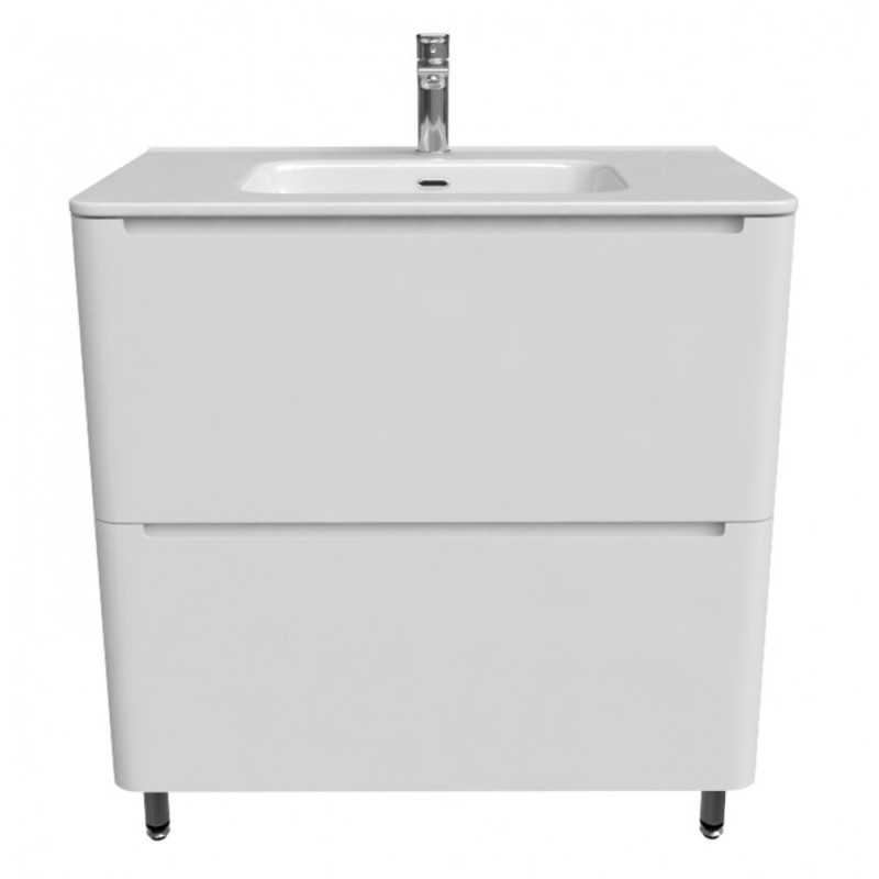 Тумба с раковиной Iddis Edifice 80 см подвесная, 2 ящика, белый, EDI80WFi95K