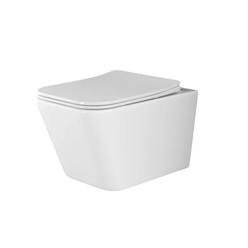 Инсталляция Elsen, с безободковым унитазом Ceramicanova Metric Rimless, сиденье микролифт, EIN500.1120/CN3007