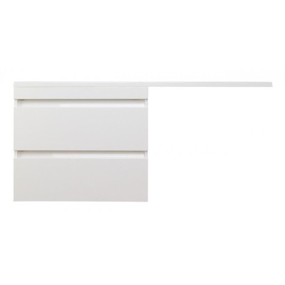 Тумба с раковиной Style Line Даллас Люкс 130 СС-00002352, 70 см, подвесная, под стиральную машину, белая