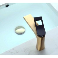 Смеситель для раковины Bronze de Luxe Element EL02GB, матовое золото/черный матовый