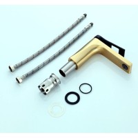 Смеситель для раковины Bronze de Luxe Element EL02GB, матовое золото/черный матовый