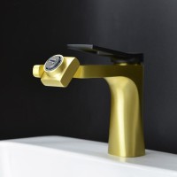 Смеситель для раковины Bronze de Luxe Element EL02XGB, матовое золото