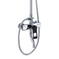 Душевая система Bronze De Luxe Element EL77CB, хром/черный матовый