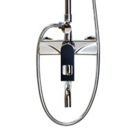 Душевая система Bronze De Luxe Element EL77CB, хром/черный матовый