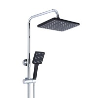 Душевая система Bronze De Luxe Element EL77CB, хром/черный матовый