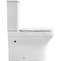 Унитаз-компакт безободковый Aquanet Elegant C1 LX-2914 243546, Elegant C1/273787, крышка микролифт, цвет белый