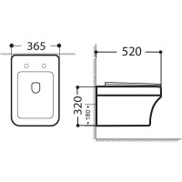 Подвесной безободковый унитаз Aquanet Elegant W 280960, крышка микролифт, цвет белый