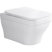 Подвесной безободковый унитаз Aquanet Elegant W 280960, крышка микролифт, цвет белый