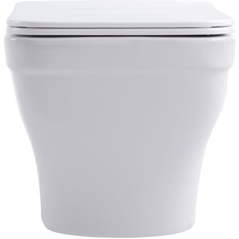 Подвесной безободковый унитаз Aquanet Elegant W 280960, крышка микролифт, цвет белый