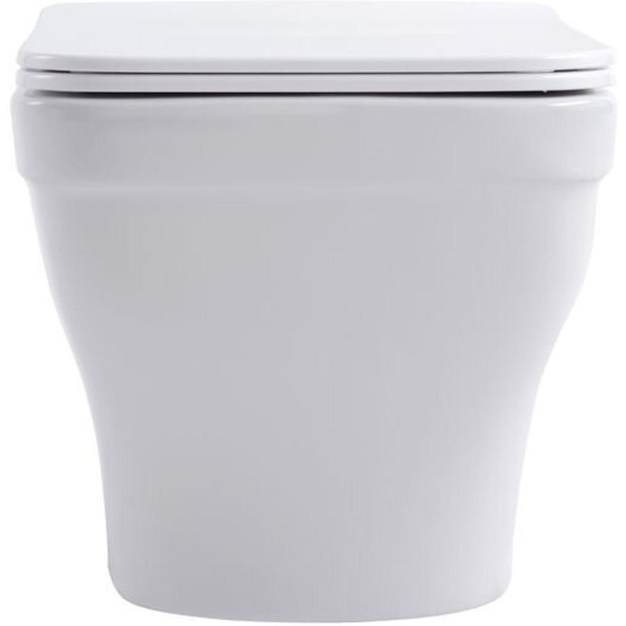 Подвесной безободковый унитаз Aquanet Elegant W 280960, крышка микролифт, цвет белый