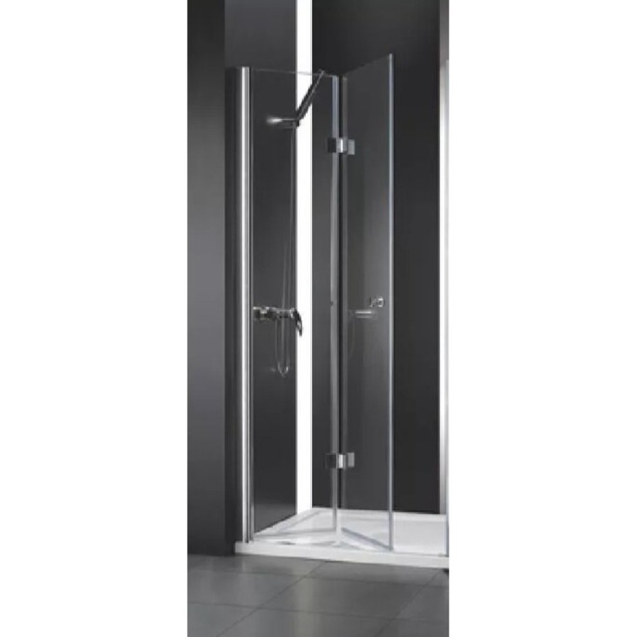 Душевая дверь Cezares Elena-W-45/45-C-Cr, 90 см, стекло прозрачное, профиль хром