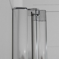 Душевая дверь Cezares Elena 155 см, стекло прозрачное, профиль хром, ELENA-W-B-11-100+60-C-Cr