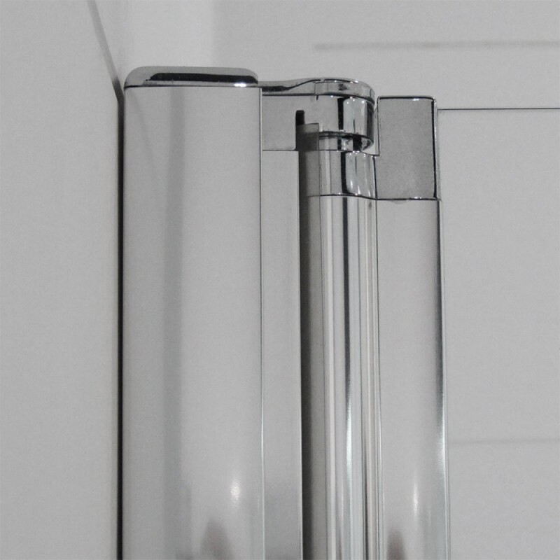 Душевая дверь Cezares Elena 155 см, стекло прозрачное, профиль хром, ELENA-W-B-11-100+60-C-Cr