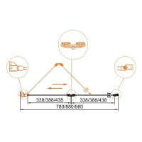 Душевая дверь Cezares Elena 90 см, стекло прозрачное, профиль хром, ELENA-W-BS-12-90-C-Cr