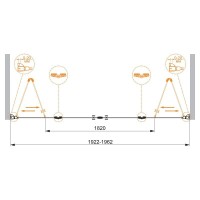 Душевая дверь в нишу Cezares ELENA-W-BS-22-200-C-Cr, 200 см, стекло прозрачное, профиль хром