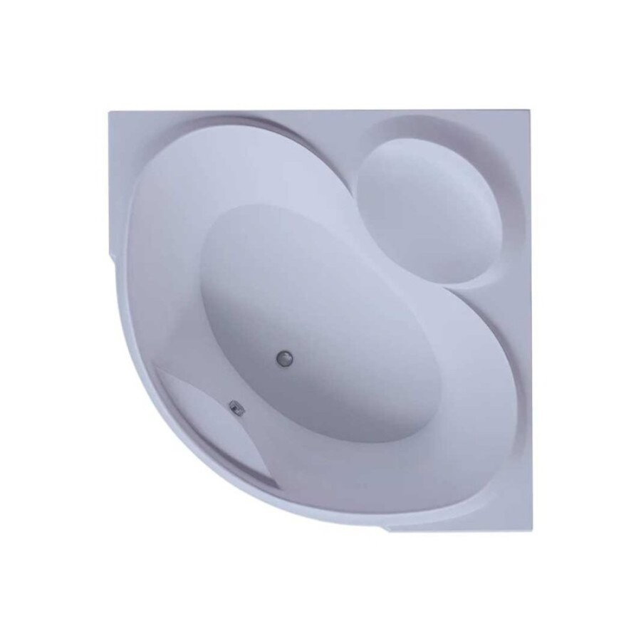 Ванна акриловая Aquatek Эпсилон 150 x 150 см с фронтальным экраном, вклеенный каркас, белая, EPS150-0000066