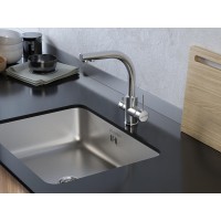Смеситель Paulmark Essen Es213011-BS для кухонной мойки, с подключением к фильтру, брашированная сталь