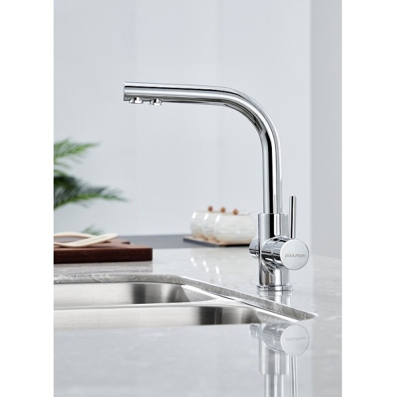 Смеситель Paulmark Essen Es213011-CR, для кухонной мойки под фильтр, цвет хром глянцевый