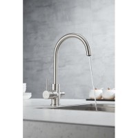 Смеситель Paulmark Essen Es213211-BS для кухонной мойки, с подключением к фильтру, брашированная сталь